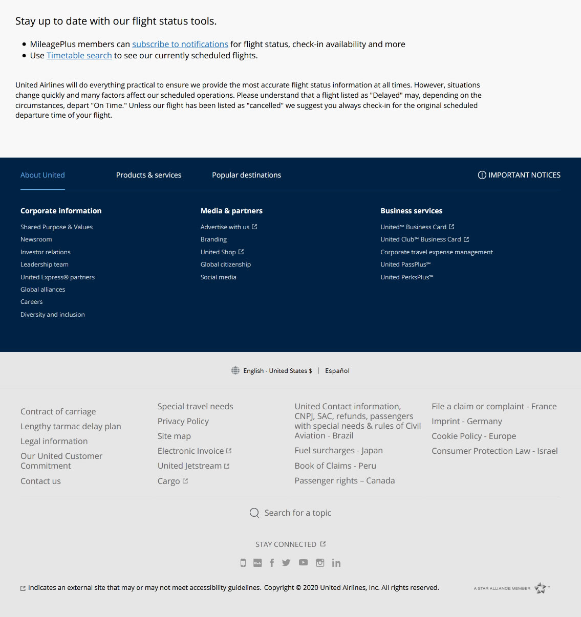 United Airlines Flight Status